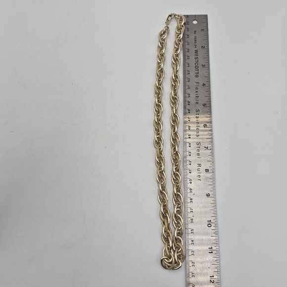 Gold Tone Chunky Chain Necklace - Picture 9 of 9